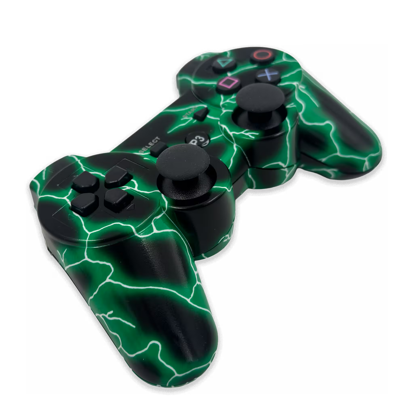 CONTROL GENÉRICO INALÁMBRICO PLAY 3 - EDICIONES DON DISEÑO | RAYOS VERDES