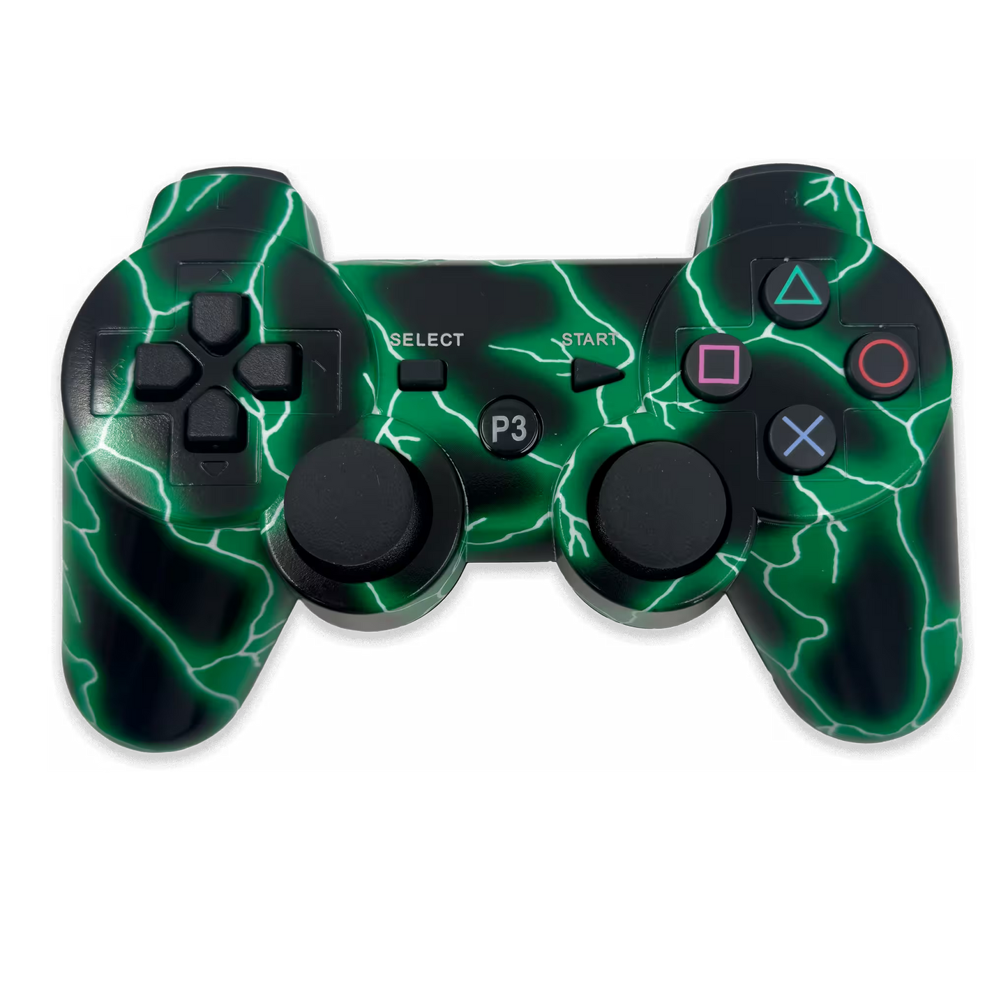 CONTROL GENÉRICO INALÁMBRICO PLAY 3 - EDICIONES DON DISEÑO | RAYOS VERDES