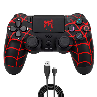 Control Genérico Compatible PS4 — Edición SpiderMan | Bluetooth Vibración Dual Panel Táctil