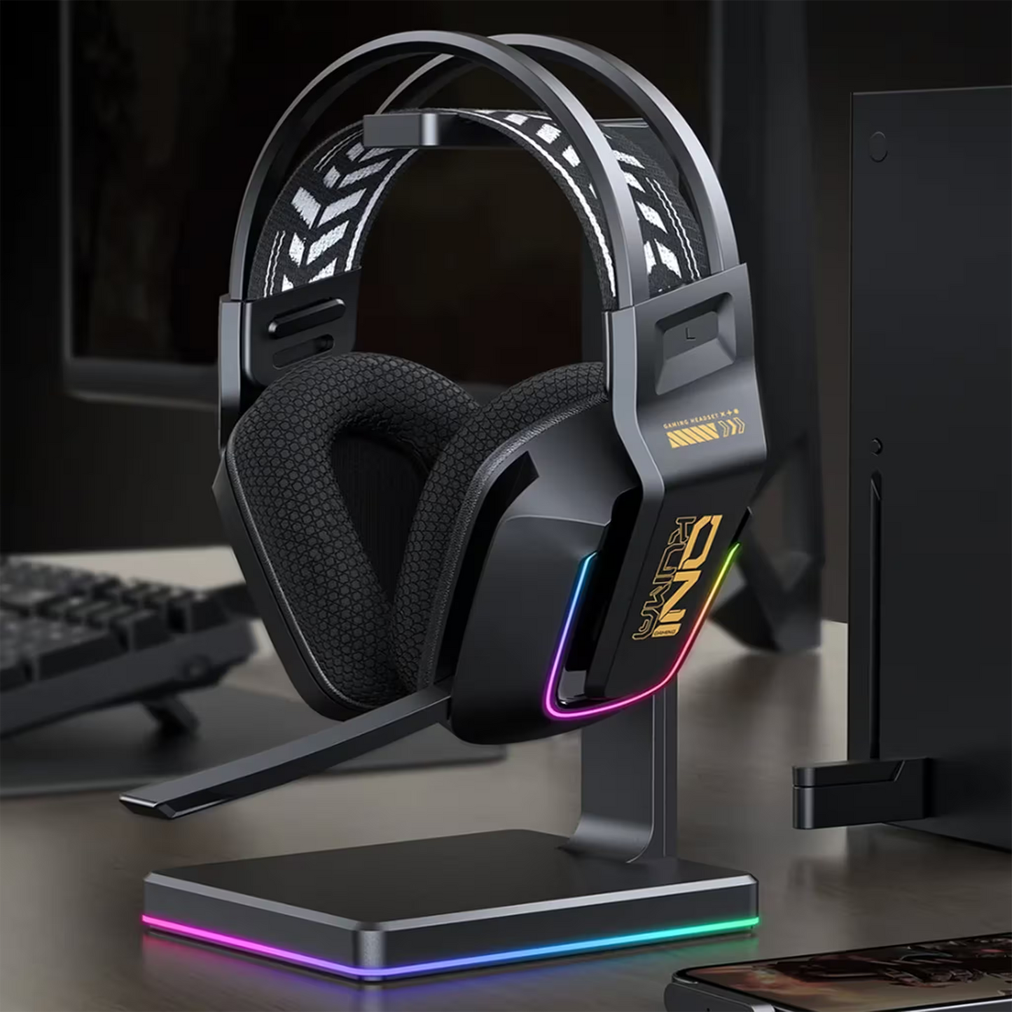 Diadema Inalámbrica Onikuma GT828: Sonido 50mm, Batería 900mAh, Baja Latencia con Dongle 2 en 1