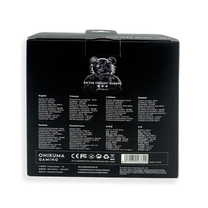 ONIKUMA B2 Gaming: Diademas Inalámbricos 3 Modos | Baja Latencia, Alta Fidelidad y 25h de Batería NEGRA