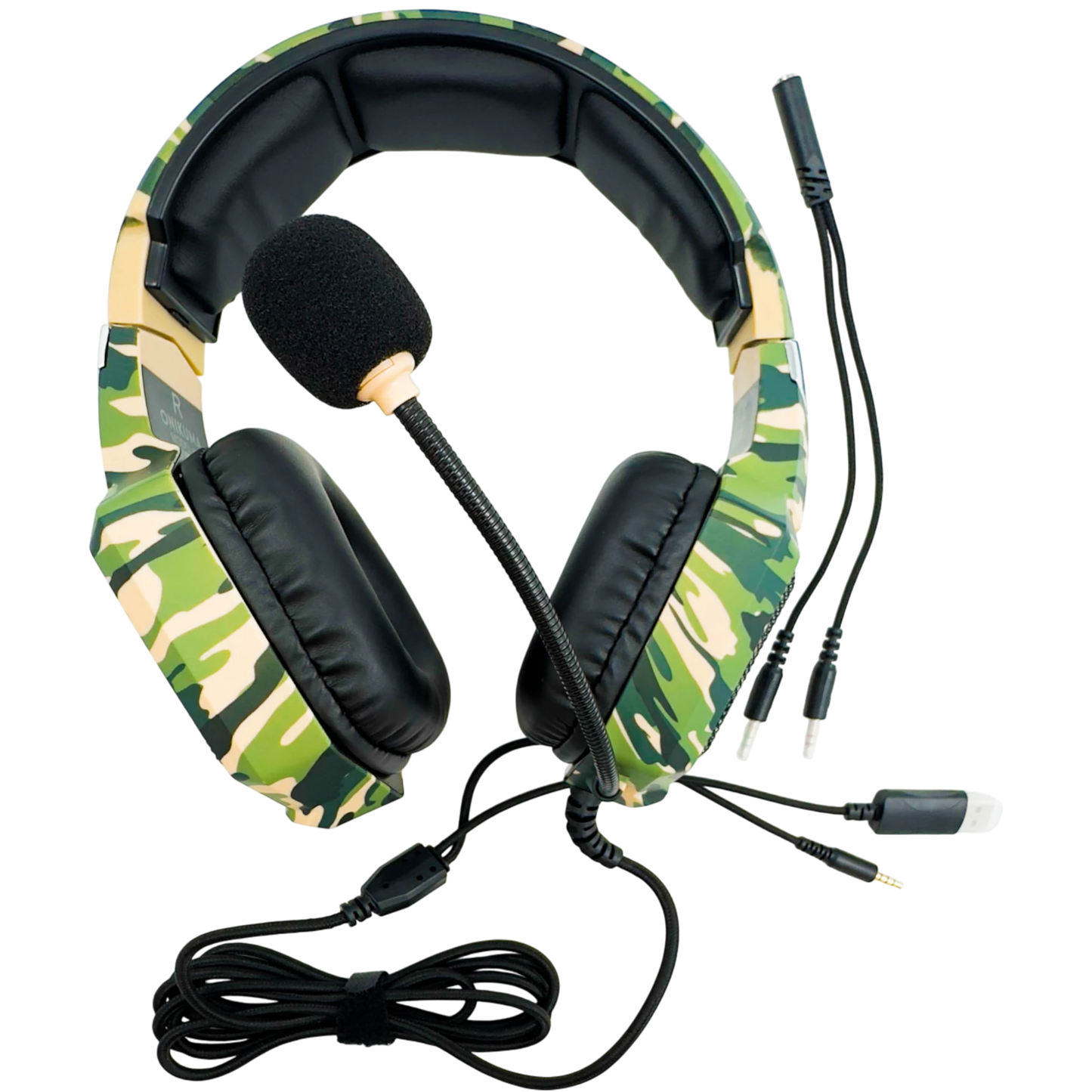 Diadema Gamer  ONIKUMA K8 VERDE CAMUFLADO