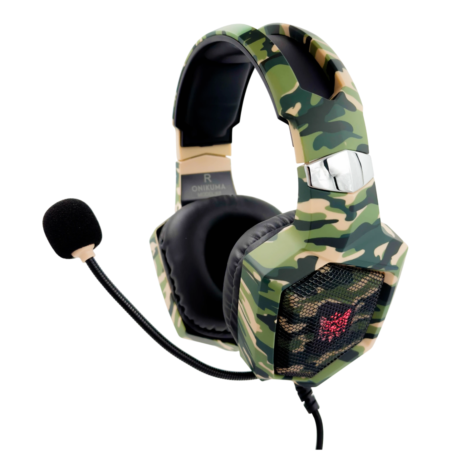 Diadema Gamer  ONIKUMA K8 VERDE CAMUFLADO