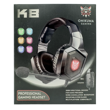 Diadema Gamer  ONIKUMA K8 NEGRA