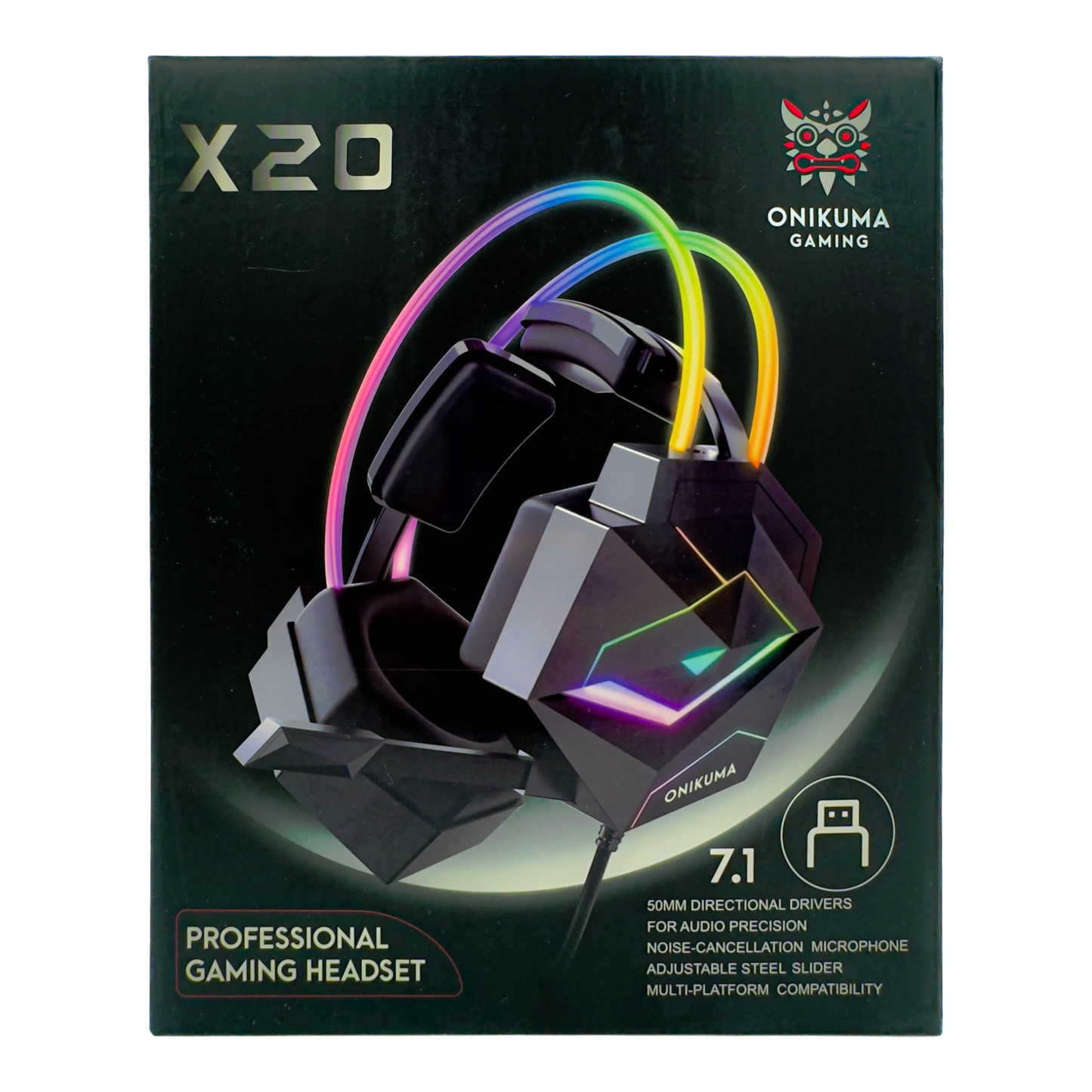Diadema Gamer ONIKUMA X20, SONIDO 7.1