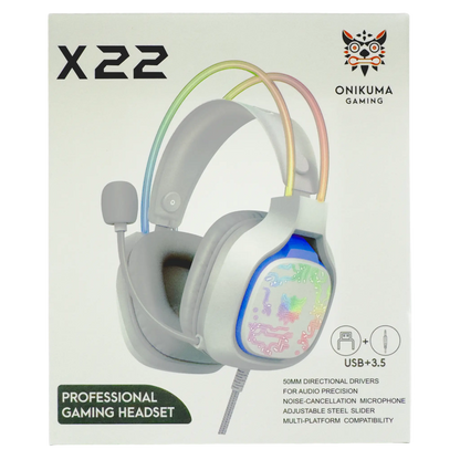Diadema Gamer ONIKUMA X22 BLANCA