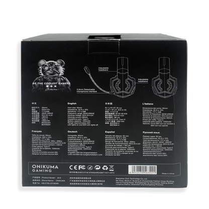 Diadema Gamer Inalámbrica ONIKUMA B15 RGB - 3 Modos Conexión 60H Batería Latencia 40ms