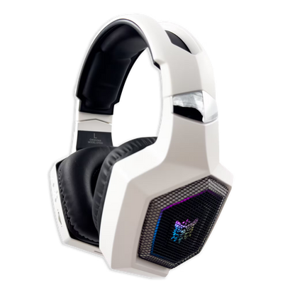 Diadema Gamer Onikuma GT806: Inalámbrica BT 5.4, Batería Infinita y RGB | BLANCA