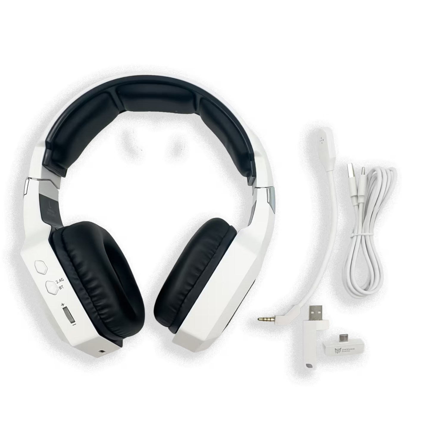 Diadema Gamer Onikuma GT806: Inalámbrica BT 5.4, Batería Infinita y RGB | BLANCA