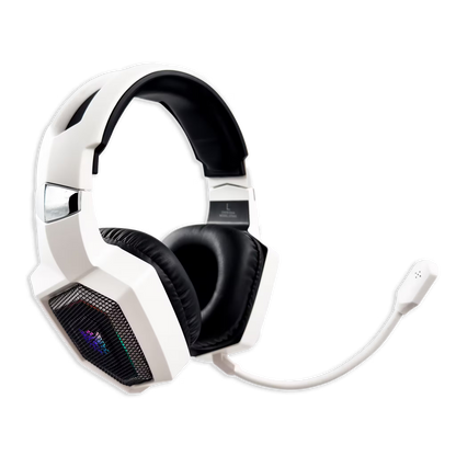 Diadema Gamer Onikuma GT806: Inalámbrica BT 5.4, Batería Infinita y RGB | BLANCA