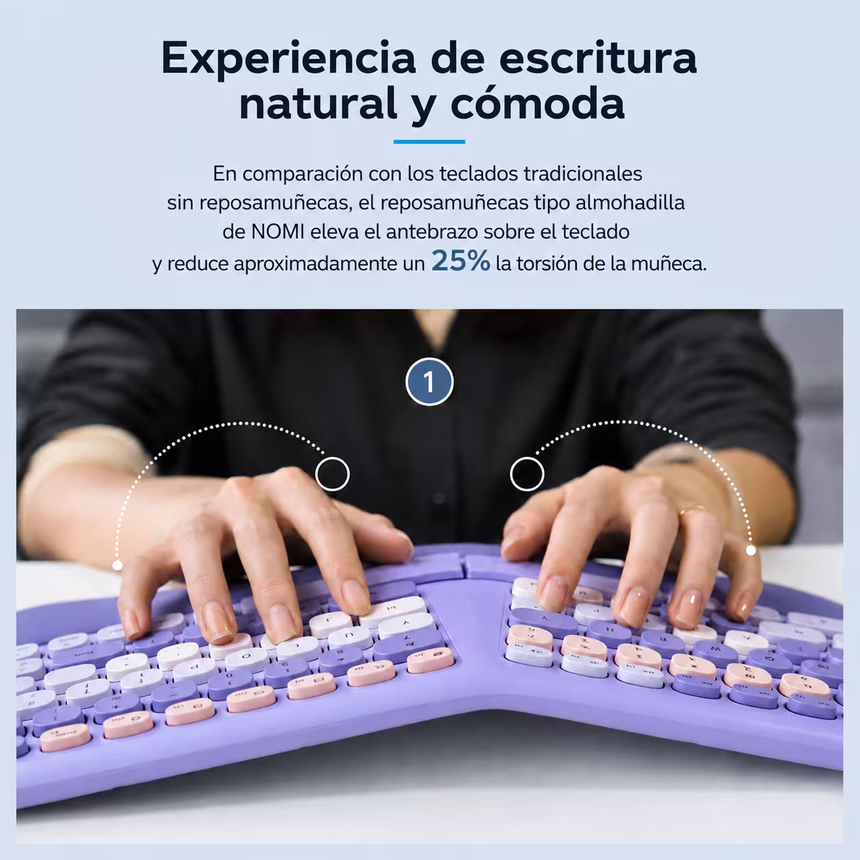 Combo Teclado y Mouse Inalámbrico Ergonómico MOFII Retro Violeta – 104 Teclas Bubble Keys | 2.4G | Para Ellas
