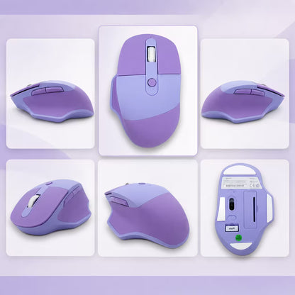 Combo Teclado y Mouse Inalámbrico Ergonómico MOFII Retro Violeta – 104 Teclas Bubble Keys | 2.4G | Para Ellas