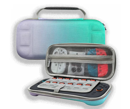 Estuche de Transporte Rígido Bicolor Gradiente Lila-Menta | Nintendo Switch 2