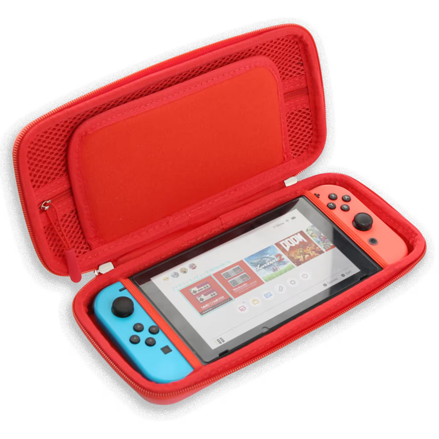 Estuche de Transporte Rígido con Diseño Rojo | Nintendo Switch 1 y Oled