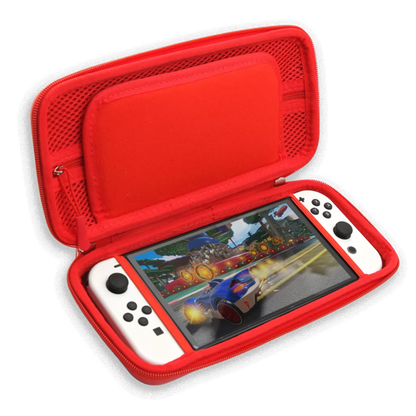 Estuche de Transporte Rígido con Diseño Rojo | Nintendo Switch 1 y Oled
