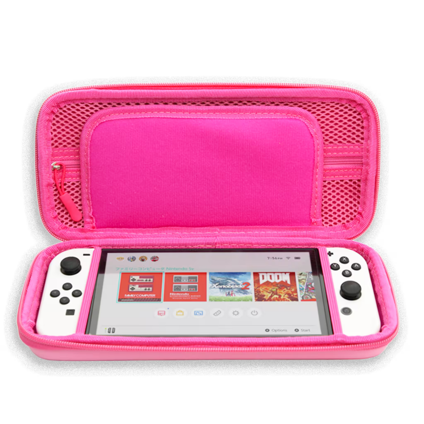 Estuche de Transporte Rígido con Diseño Rosa | Nintendo Switch 1 y Oled