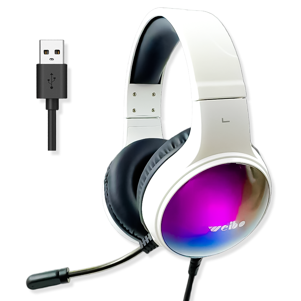 Diadema Gamer WEIBO G60 Sonido 7.1 USB RGB | Auriculares Gaming