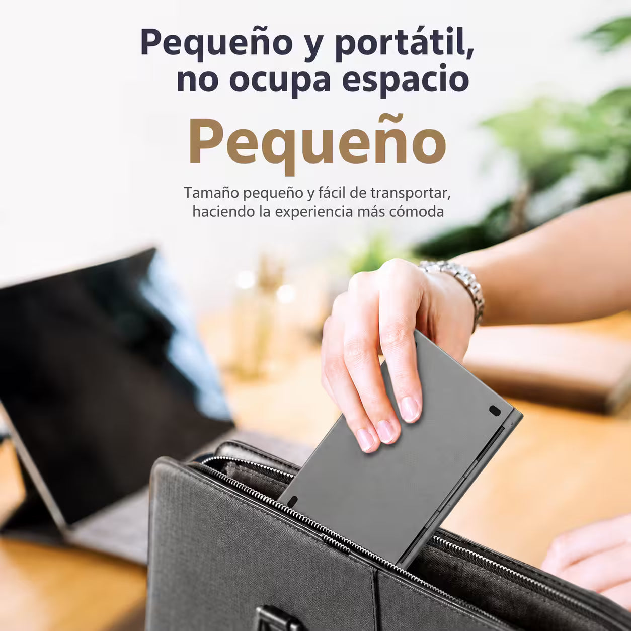 Teclado Plegable Bluetooth AOAS A-1006 Negro – Compacto | QWERTY con Ñ | BT + USB | Portátil