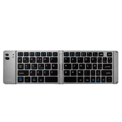 Teclado Plegable Bluetooth AOAS A-1006 Negro – Compacto | QWERTY con Ñ | BT + USB | Portátil