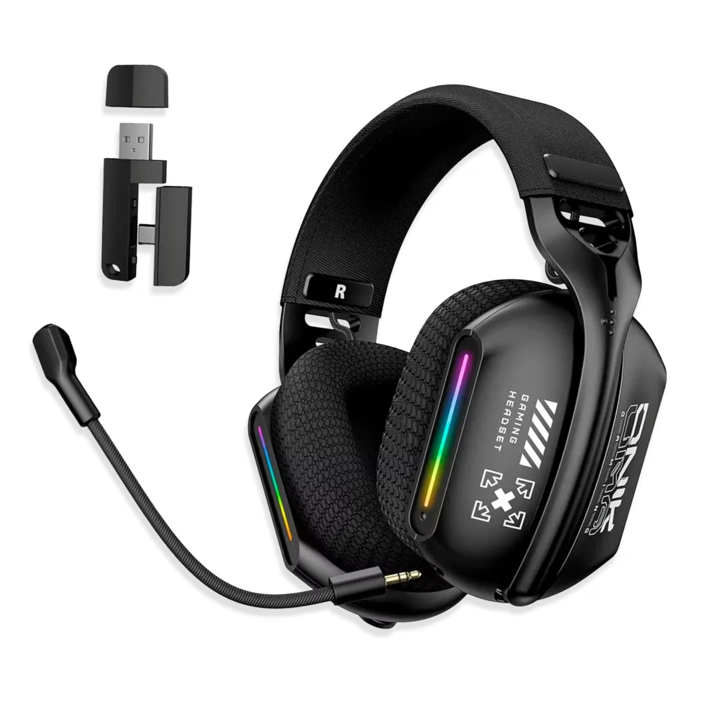 Diadema Gamer Inalámbrica ONIKUMA GT808 RGB - 3 Modos Conexión Micrófono 360° Bluetooth 5.3