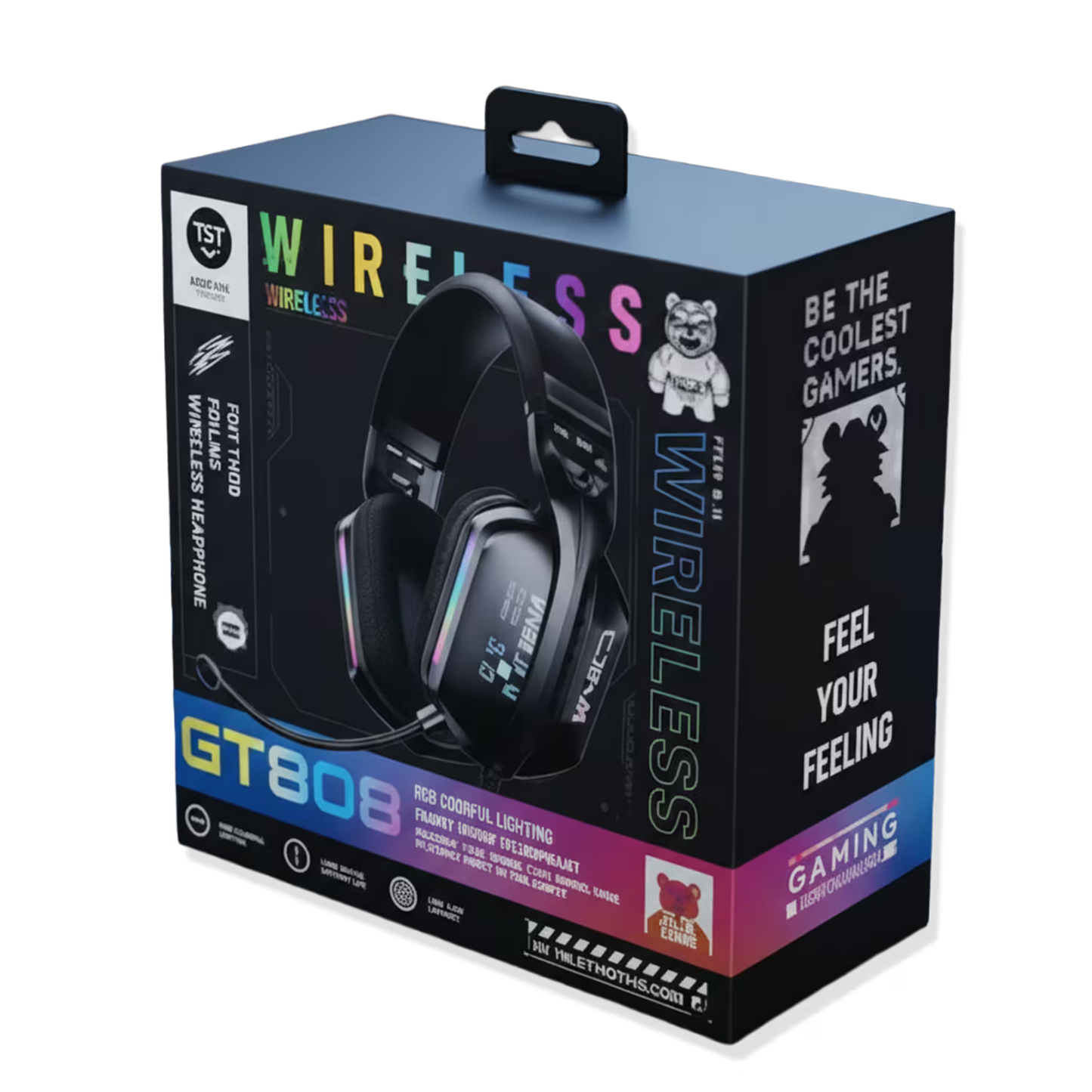 Diadema Gamer Inalámbrica ONIKUMA GT808 RGB - 3 Modos Conexión Micrófono 360° Bluetooth 5.3