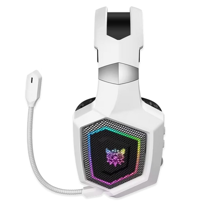 Diadema Gamer Inalámbrica ONIKUMA GT806 RGB Blanca - 3 Modos 60H Batería Latencia 40ms