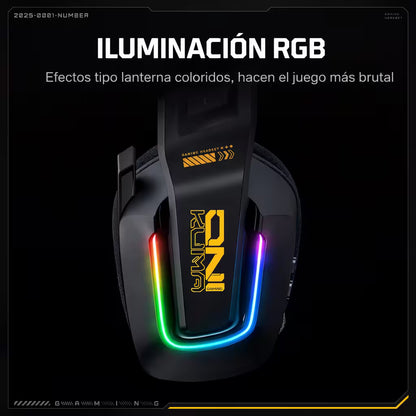 Diadema Inalámbrica Onikuma GT828 – 50mm | 900mAh 55h | Dongle 2 en 1 | 2.4G + BT
