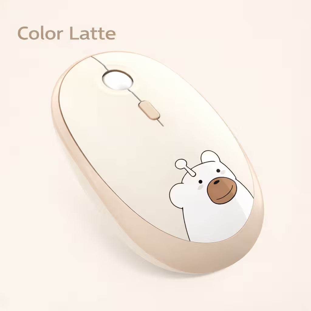 Mouse Inalámbrico Silencioso Geezer M2 - Habano Diseño Osito | 3 DPI 2.4G 10m | Cute Para Ella