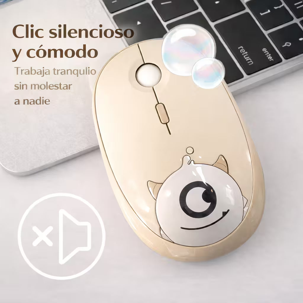 Combo Teclado y Mouse Inalámbrico Weibo WB-216 - Habano | 105 Teclas Redondas Retro | 10m | 2.4G