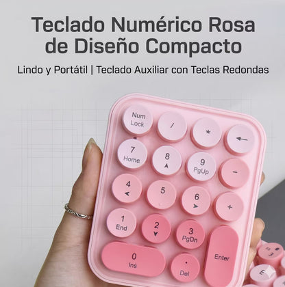 Combo 3 en 1 MOFii IDO MAX - Teclado 68 Teclas + Mouse + Pad Numérico Inalámbrico 2.4G Retro