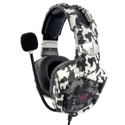 Diadema Gamer  ONIKUMA K8 BLANCA CAMUFLADA