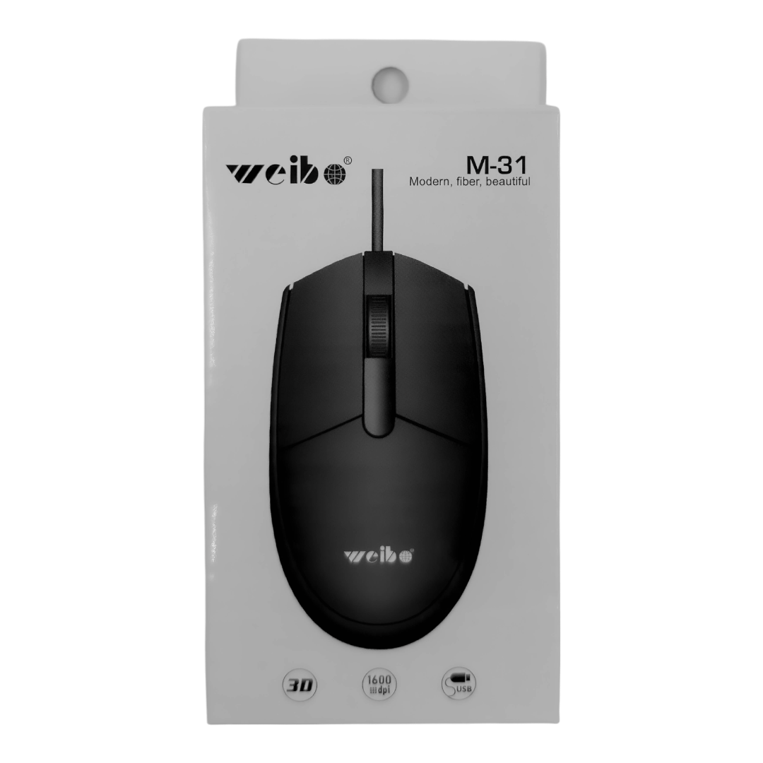 MOUSE ÓPTICO USB CON CABLE | M-31