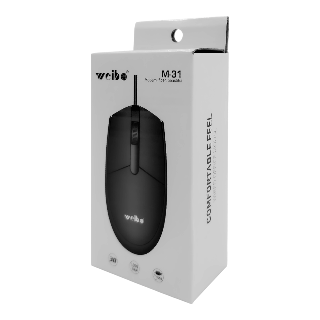 MOUSE ÓPTICO USB CON CABLE | M-31