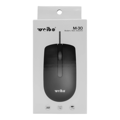 MOUSE ÓPTICO USB CON CABLE | WEIBO M-30