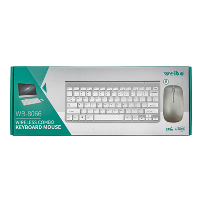 COMBO TECLADO Y MOUSE INALÁMBRICO | WEIBO 8066