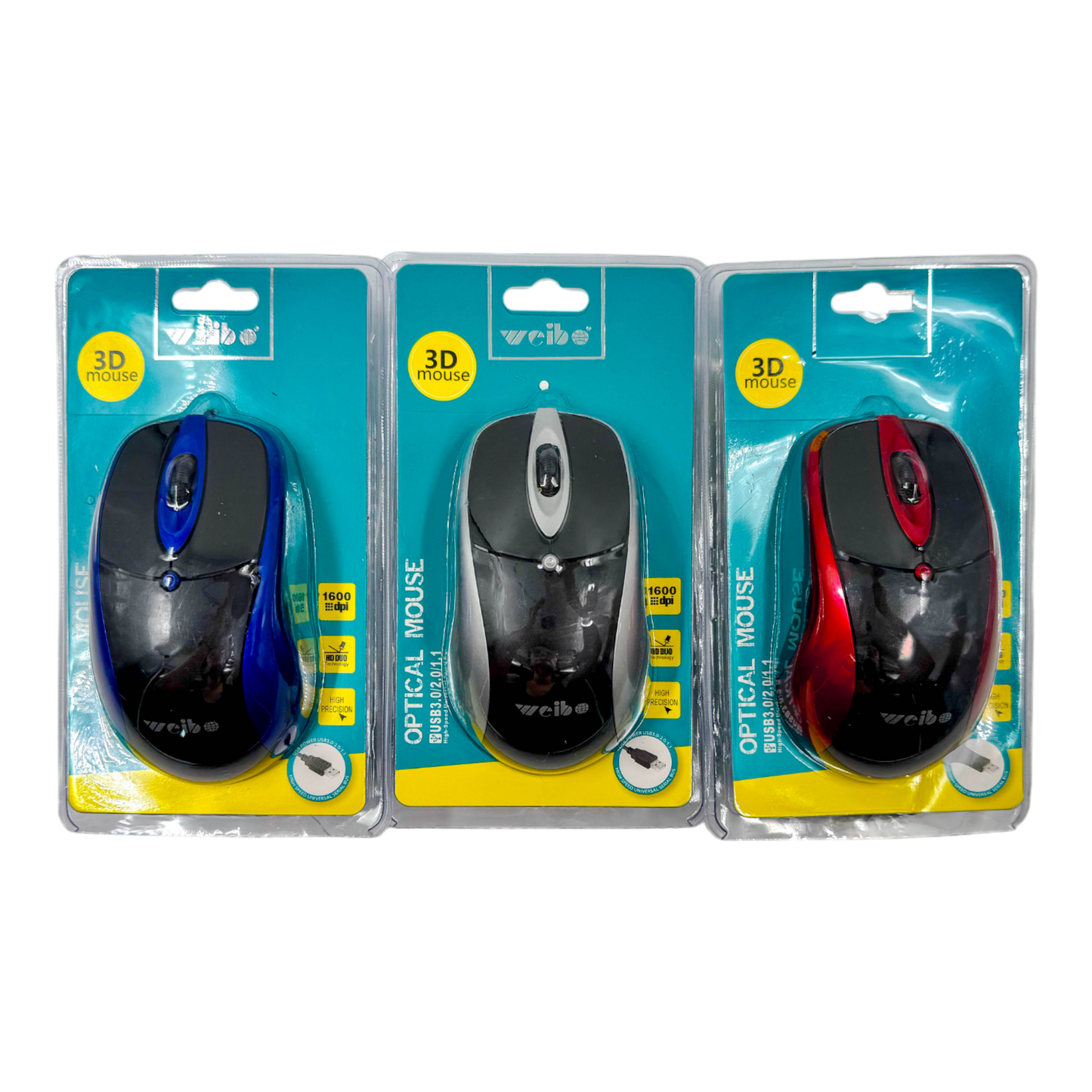 MOUSE ÓPTICO CON CABLE | WEIBO FC-5082