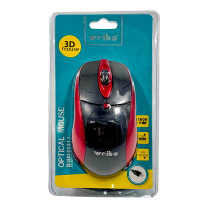 MOUSE ÓPTICO CON CABLE | WEIBO FC-5082