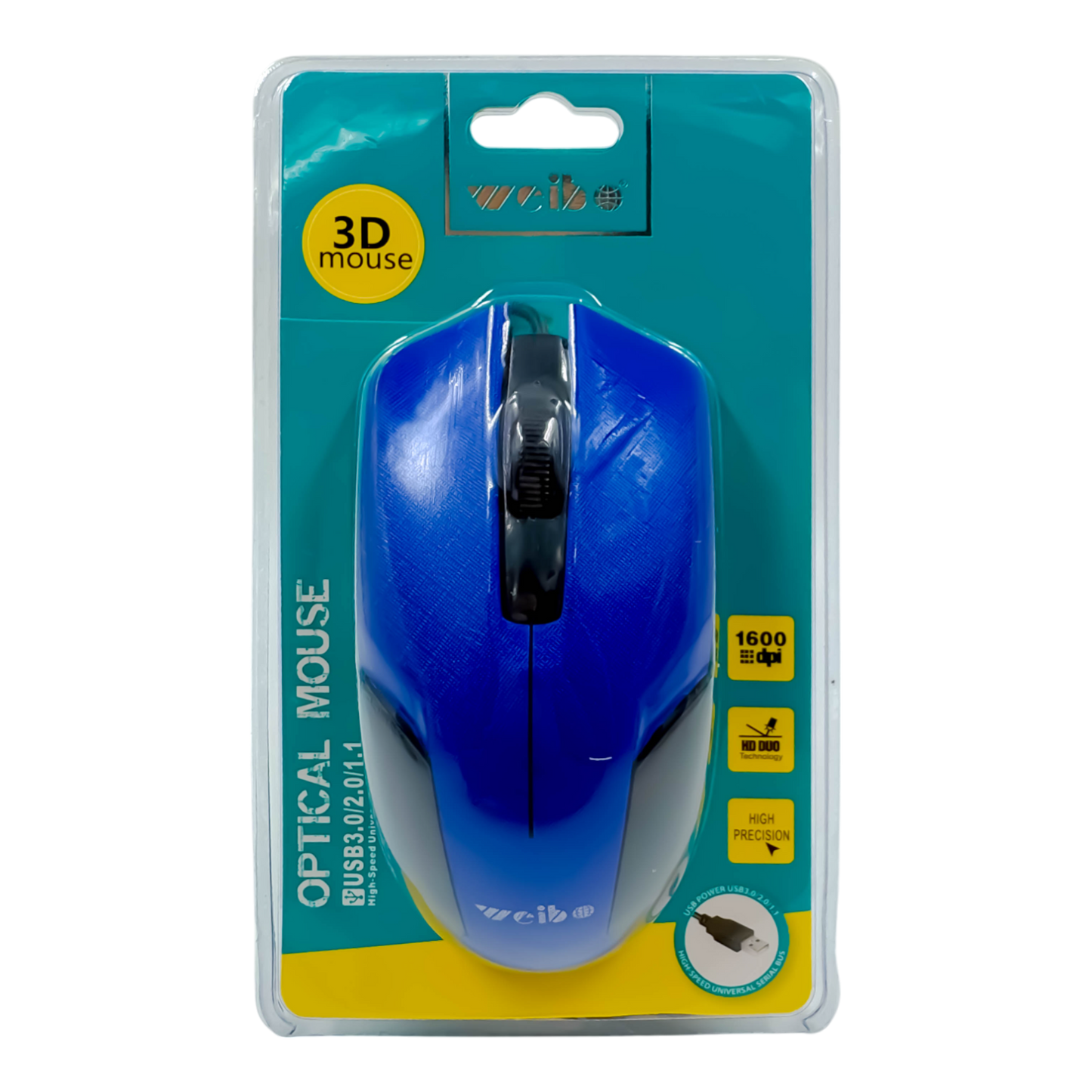 MOUSE ÓPTICO CON CABLE | WEIBO FC-145