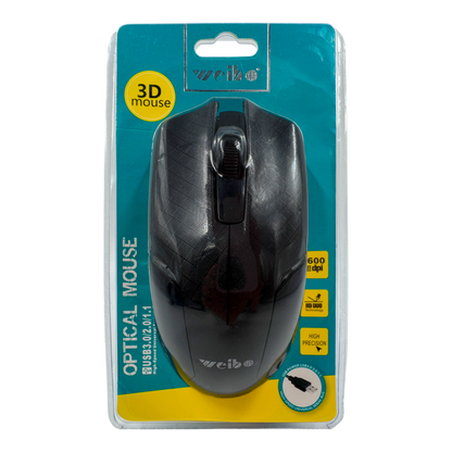 MOUSE ÓPTICO CON CABLE | WEIBO FC-145