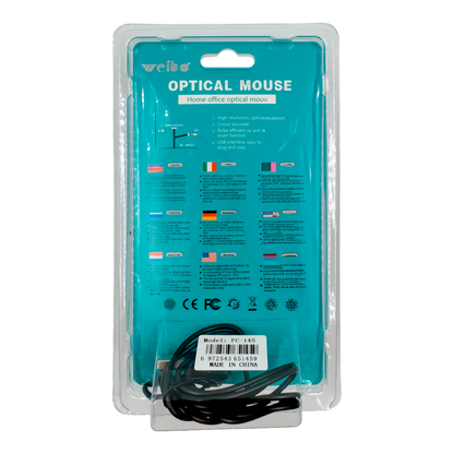 MOUSE ÓPTICO CON CABLE | WEIBO FC-145