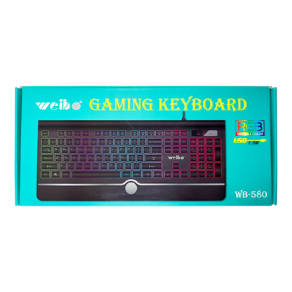 TECLADO GAMER RGB | WEIBO 580