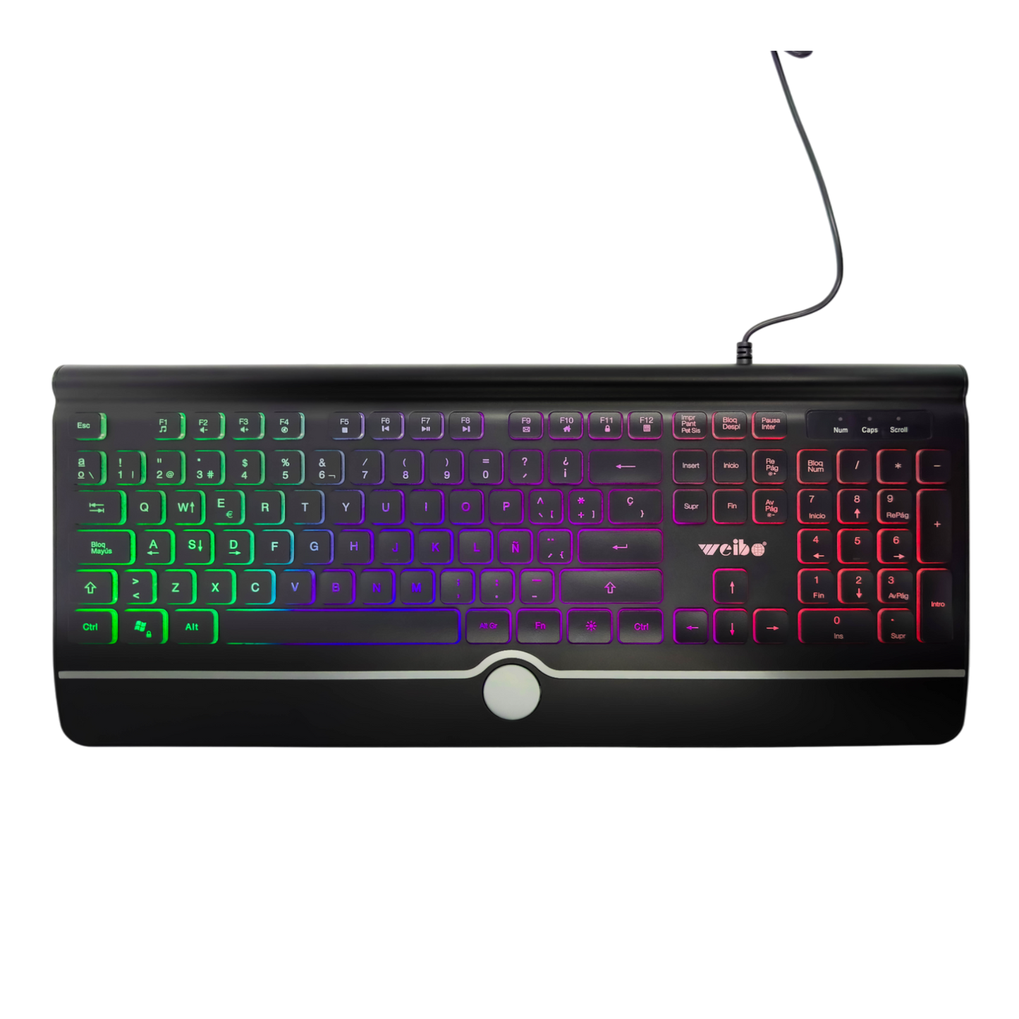 TECLADO GAMER RGB | WEIBO 580