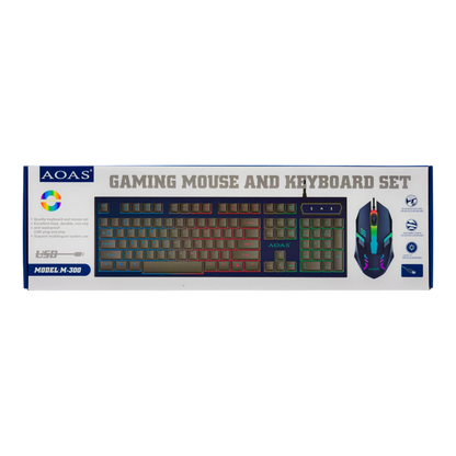 COMBO TECLADO DE MEMBRANA Y MOUSE | AOAS M-300