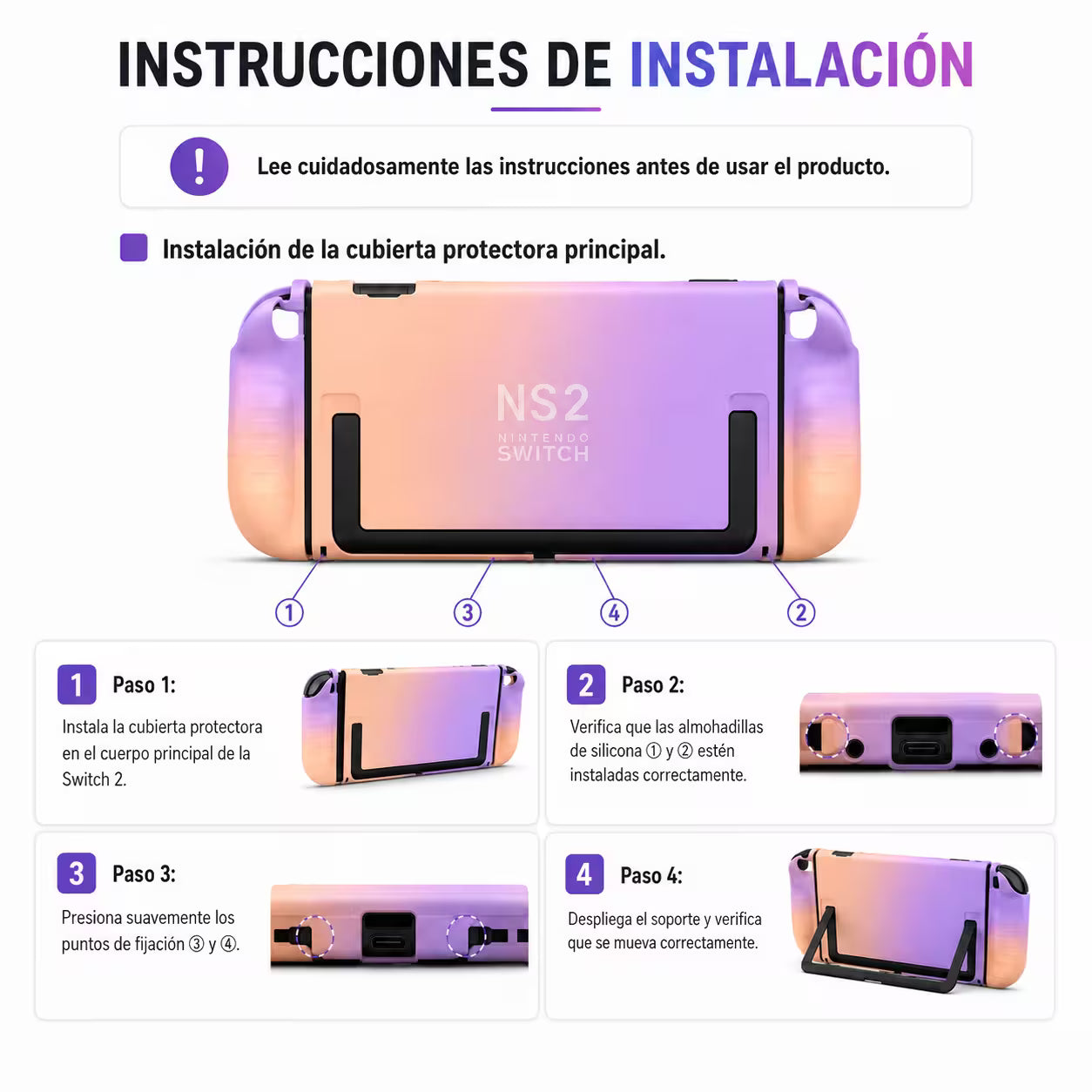 Carcasa Acrílica Nintendo Switch 2 – Degradado Verde Menta & Azul | Split Design