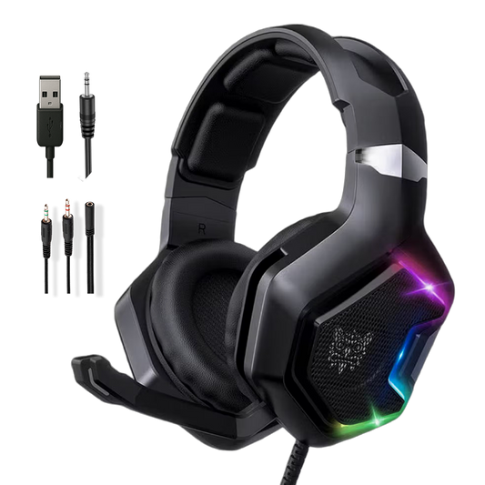 Diadema Gamer ONIKUMA K10 PRO RGB - Audio Alta Fidelidad 50mm