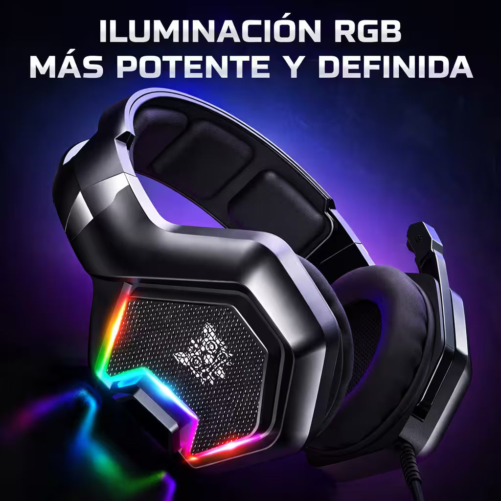 Diadema Gamer ONIKUMA K10 PRO RGB - Audio Alta Fidelidad 50mm