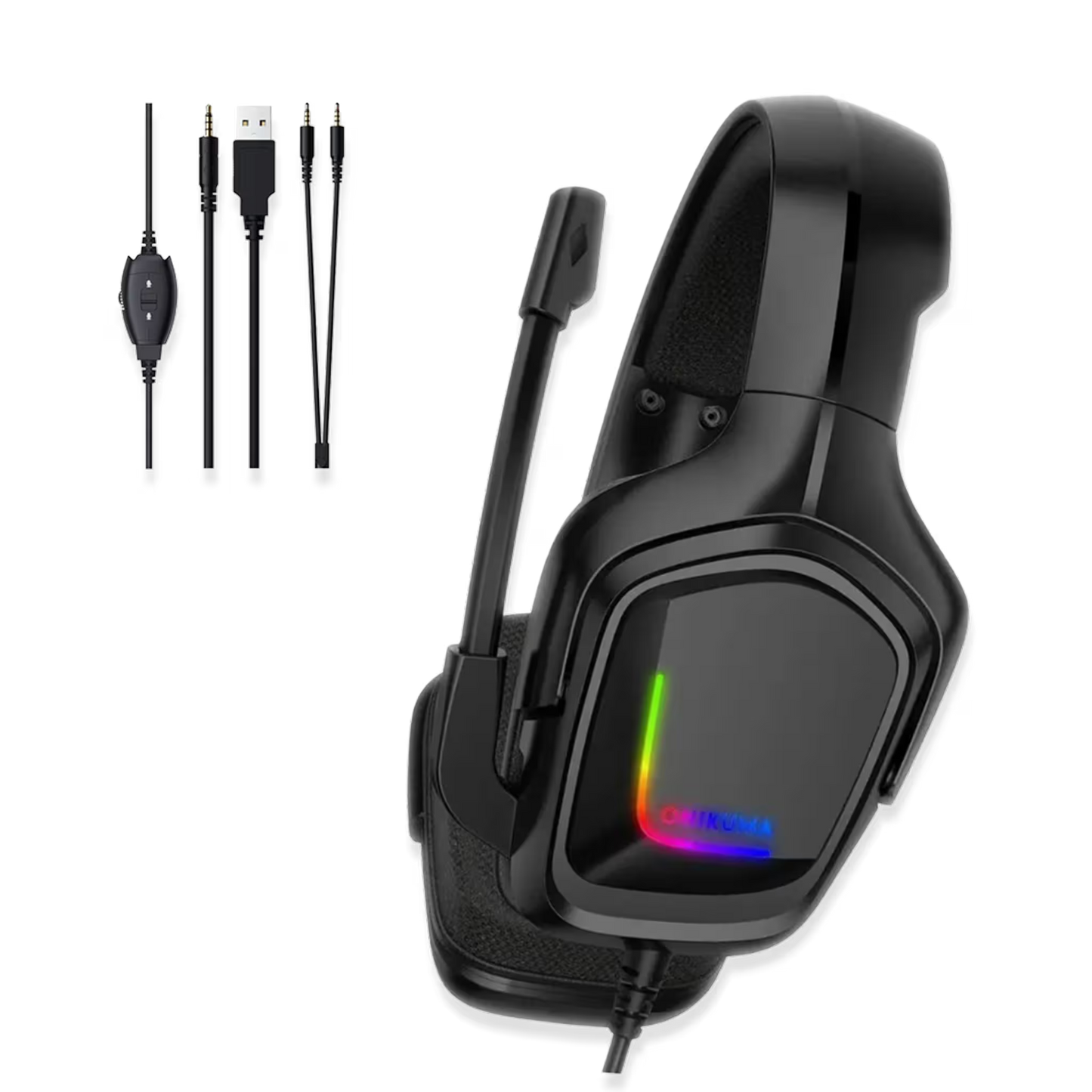 Diadema Gamer ONIKUMA K20 RGB - Audio Precisión 40mm Cancelación Ruido