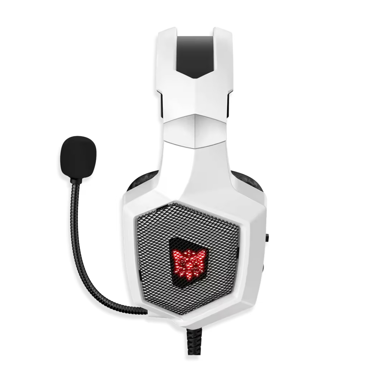 Diadema Gamer ONIKUMA K8 LED RGB Blanca - Micrófono 360°