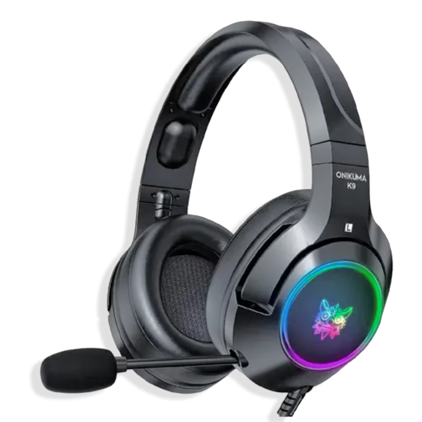Diadema Gamer ONIKUMA K9 RGB Negra - Audio Alta Fidelidad 50mm Micrófono Retráctil