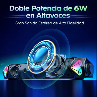 Parlantes ONIKUMA L1 RGB Modulares 2en1 – 10W RMS | Bluetooth 5.3 | Barra o Estéreo
